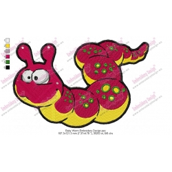 Baby Worm Embroidery Design